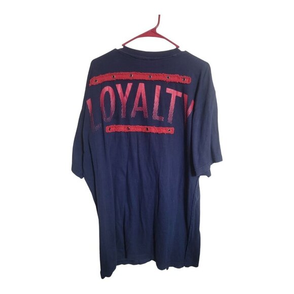 Vintage Black Label Shirt Mens 3XL Blue Y2k 2000s Hip Hop Retro Grunge Oversized - Picture 2 of 9